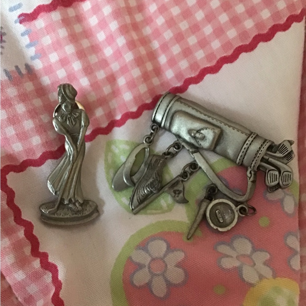 Vintage Silver golf pins
